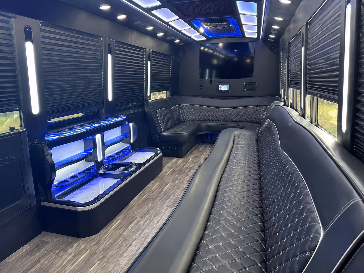 28 Passenger Party Bus Interior