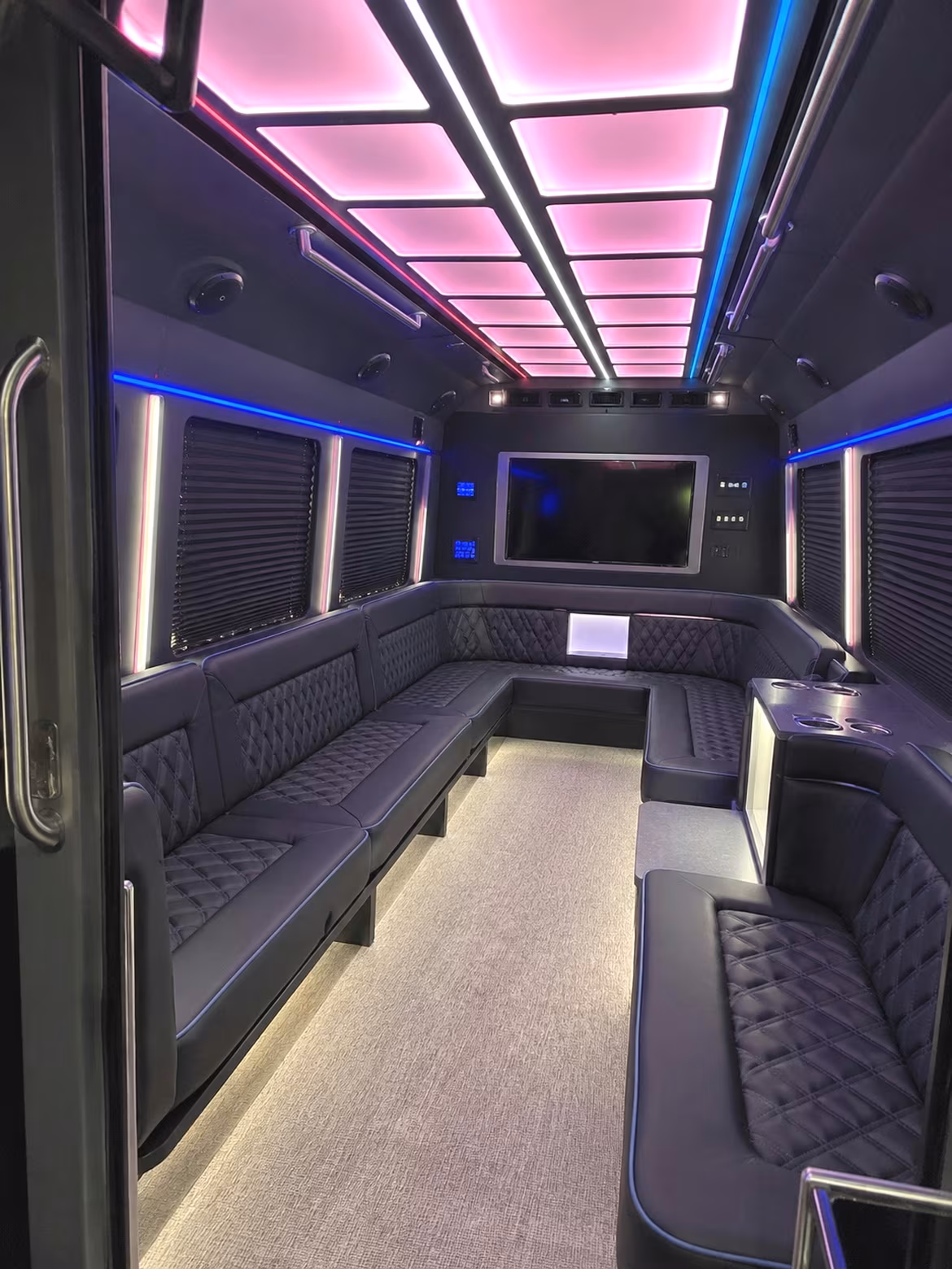 Staten Island Private Event Transportation party bus interior