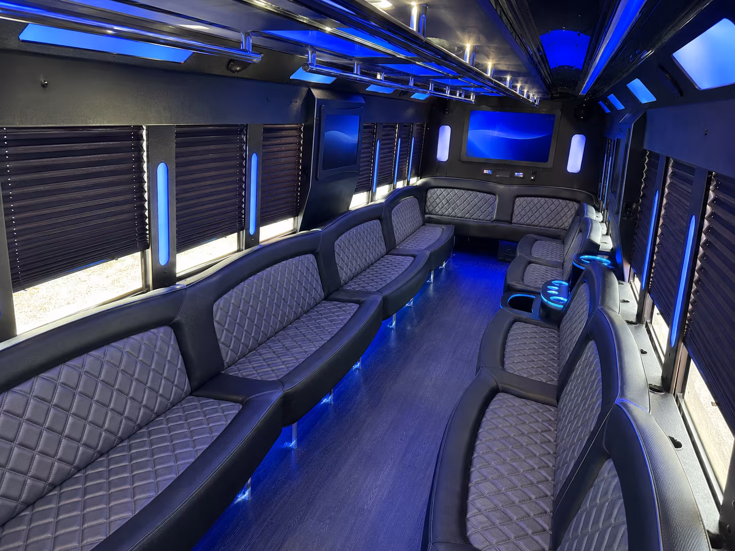 Staten Island Sporting Event Transportation party bus exterior