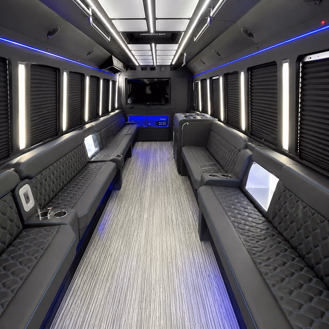 Staten Island Sporting Event Transportation party bus interior
