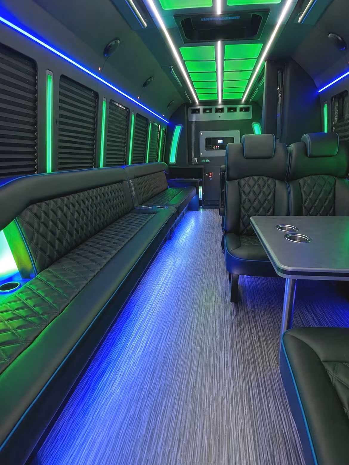 Staten Island Sporting Event Transportation party bus interior