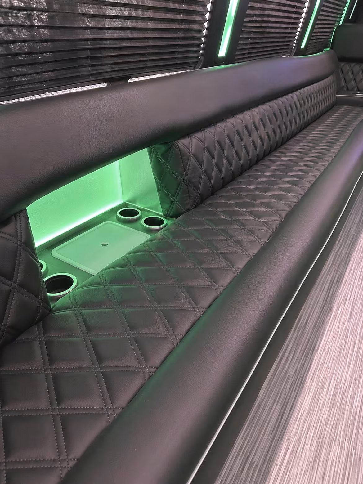 Staten Island Wedding Transportation party bus interior