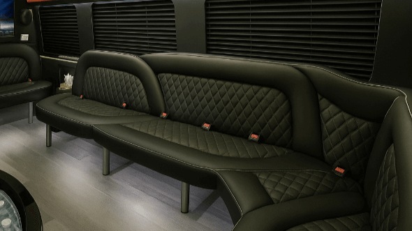 Interior of Charter Bus Company Brooklyn's 15 Passenger Party Bus in Brooklyn