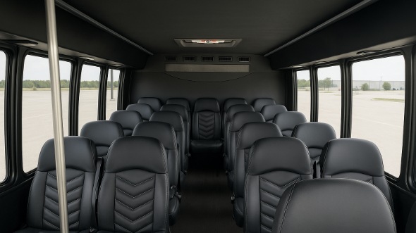 Interior of Charter Bus Company Staten Island's 28 Passenger Minibus in Staten Island