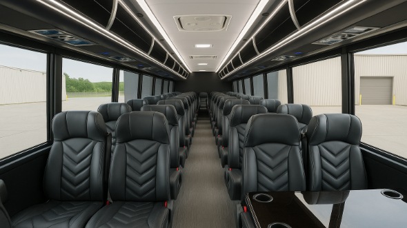 Interior of Charter Bus Company Staten Island's 35 Passenger Mini Bus in Staten Island