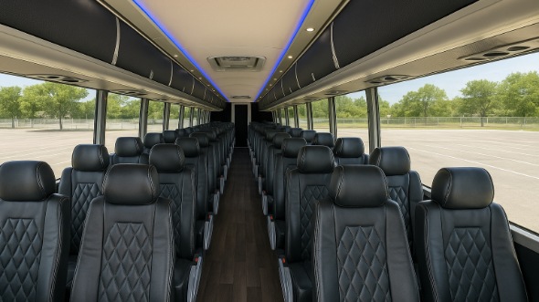 Interior of Charter Bus Company Staten Island's 40 Passenger Charter Bus in Staten Island