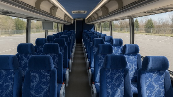 Interior of Charter Bus Company Staten Island's 44 Passenger Charter Bus in Staten Island