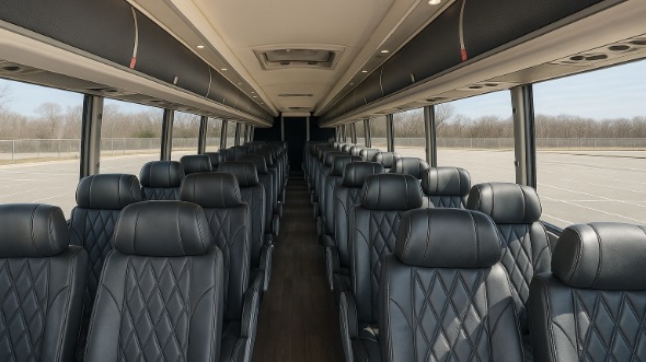 Interior of Charter Bus Company Staten Island's 46 Passenger Charter Bus in Staten Island