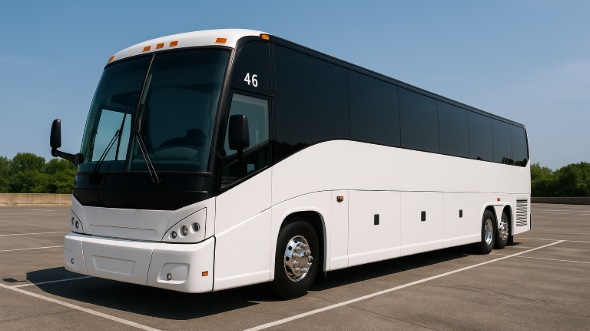 Exterior of Charter Bus Company Staten Island's 46 Passenger Charter Bus in Staten Island