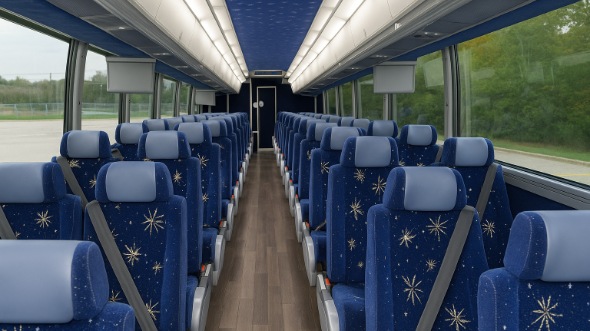 Interior of Charter Bus Company Staten Island's 47 Passenger Charter Bus in Staten Island