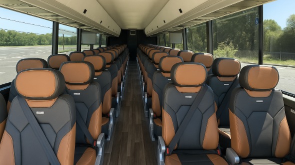 Interior of Charter Bus Company Staten Island's 48 Passenger Charter Bus in Staten Island