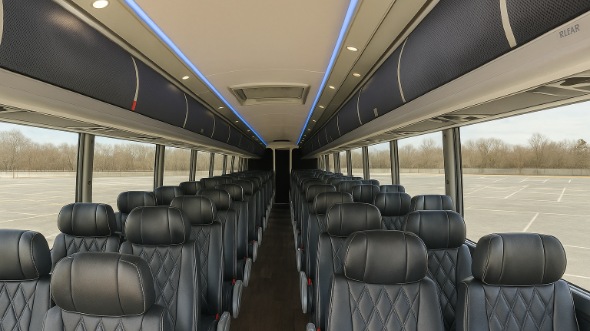 Interior of Charter Bus Company Staten Island's 54 Passenger Charter Bus in Staten Island
