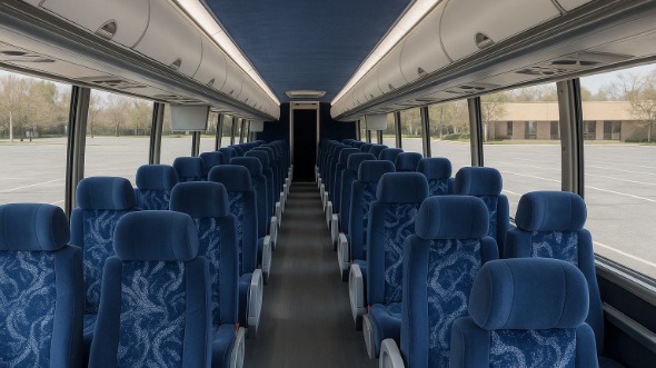 Interior of Charter Bus Company Staten Island's 55 Passenger Charter Bus in Staten Island