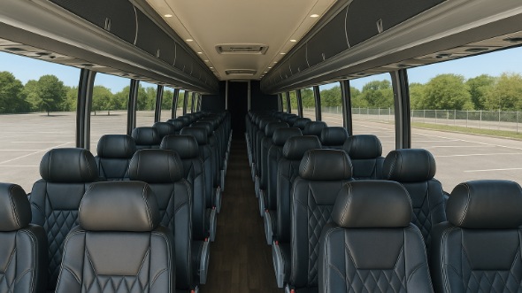 Interior of Charter Bus Company Staten Island's 56 Passenger Charter Bus in Staten Island