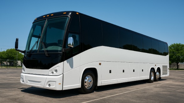 Exterior of Charter Bus Company Staten Island's 56 Passenger Charter Bus in Staten Island