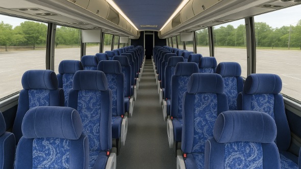 Interior of Charter Bus Company Staten Island's ADA Charter Bus in Staten Island