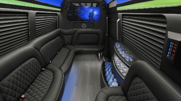 staten island 14 passenger sprinter limousine interior