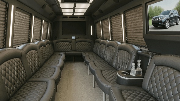 staten island 50 passenger party bus interior